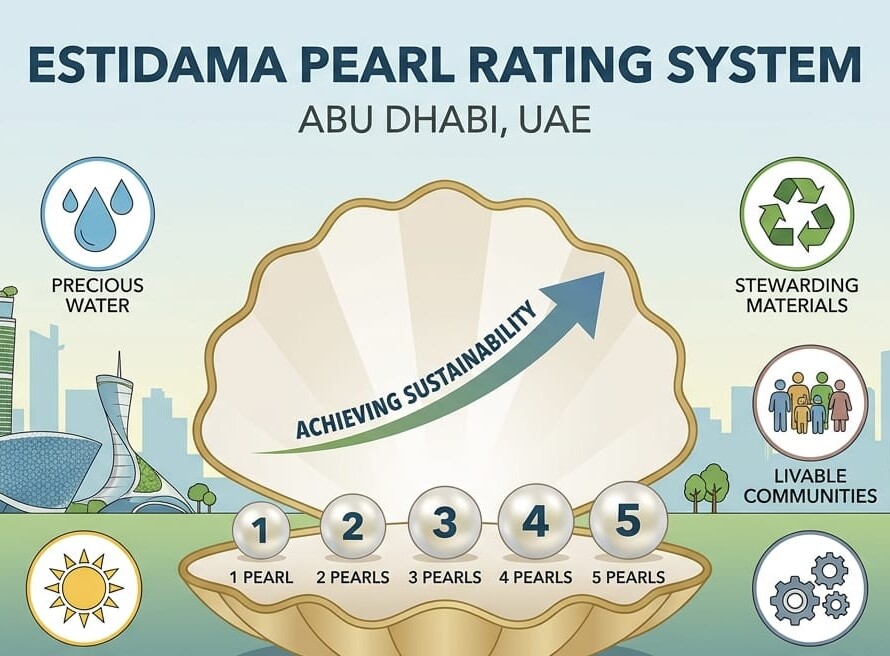 Estidama Pearl Rating System in abu dhabi infographic