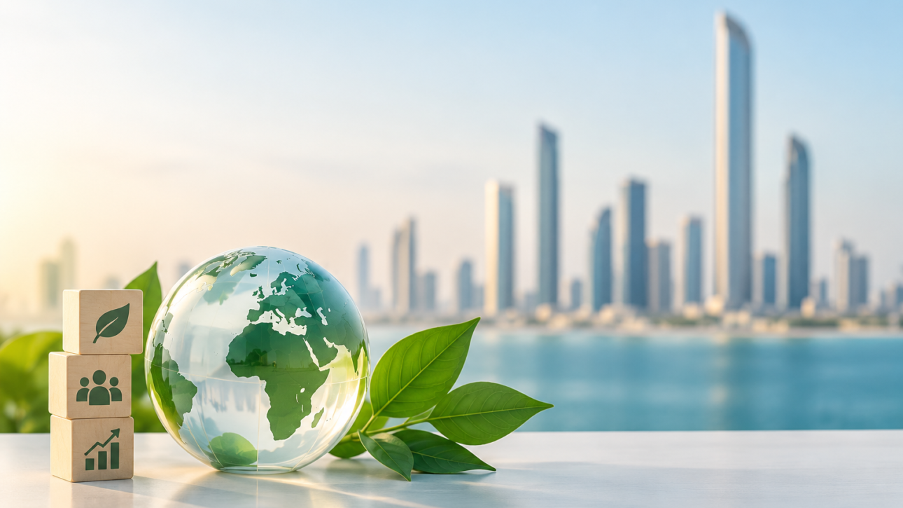 Sustainability consulting UAE for startups with eco-friendly business concept
